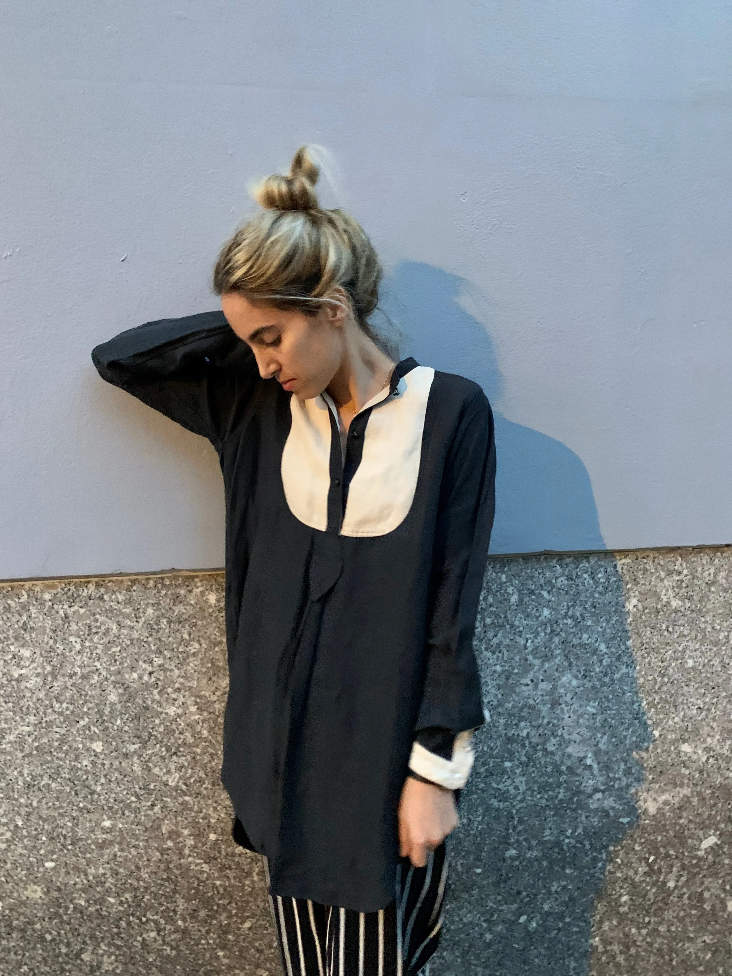 1990/2000's Tuxedo Shirt Blouse