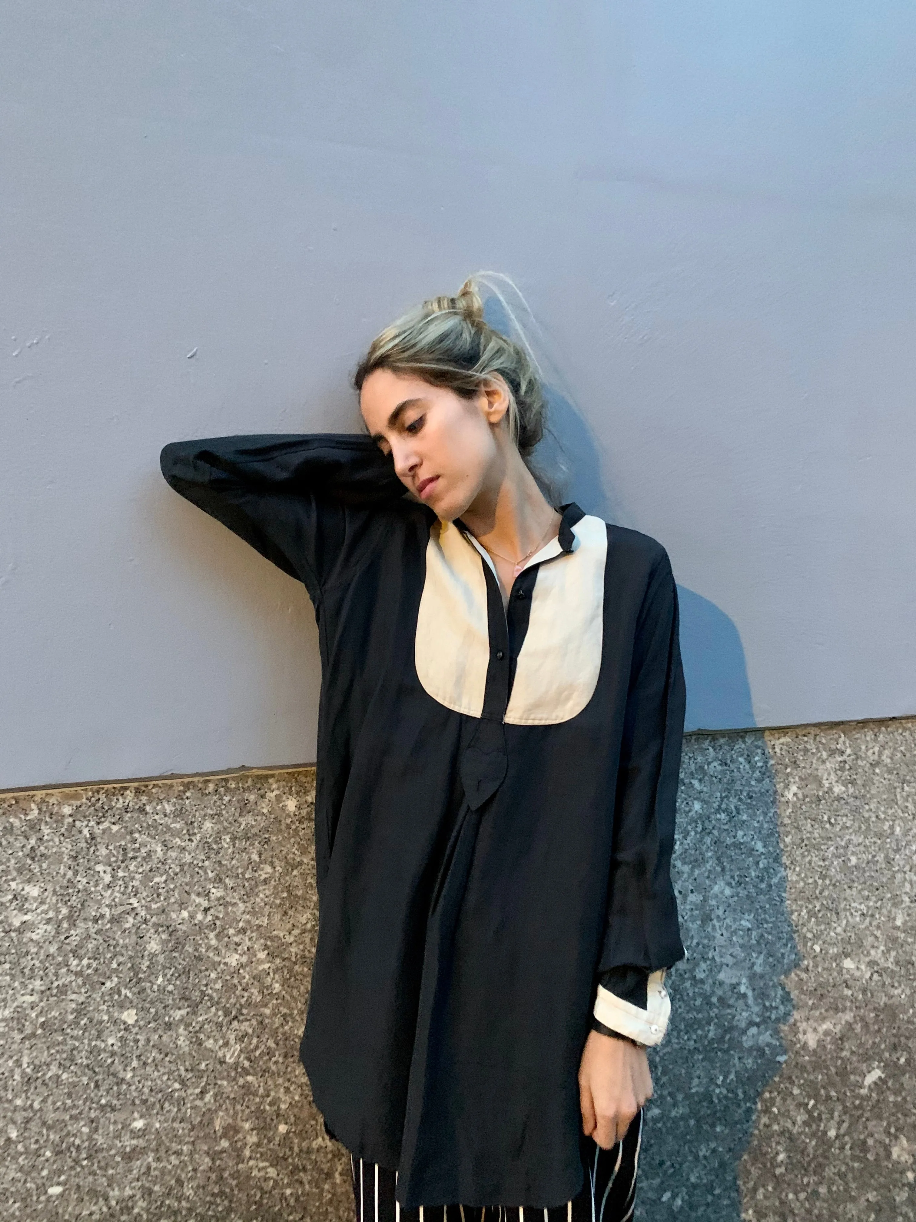 1990/2000's Tuxedo Shirt Blouse