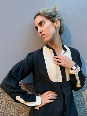 1990/2000's Tuxedo Shirt Blouse