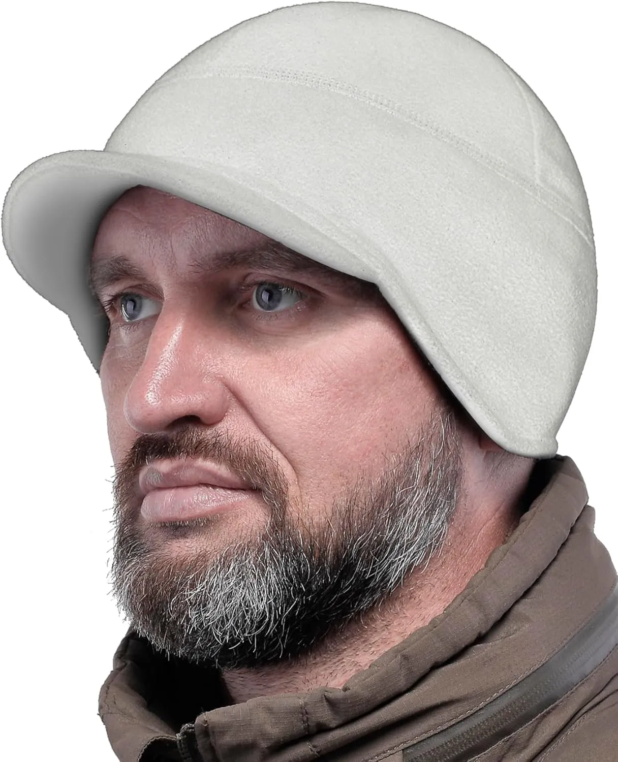 2SBR 2SABERS Fleece Winter Beanie with Visor - Men Women - Earflap Brim Skull Watch Cap Hat