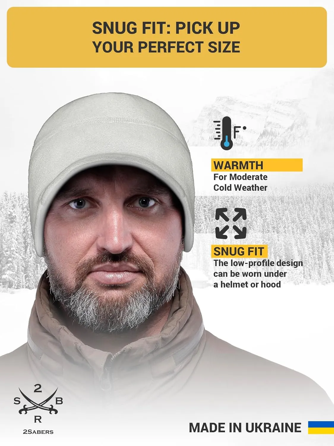 2SBR 2SABERS Fleece Winter Beanie with Visor - Men Women - Earflap Brim Skull Watch Cap Hat