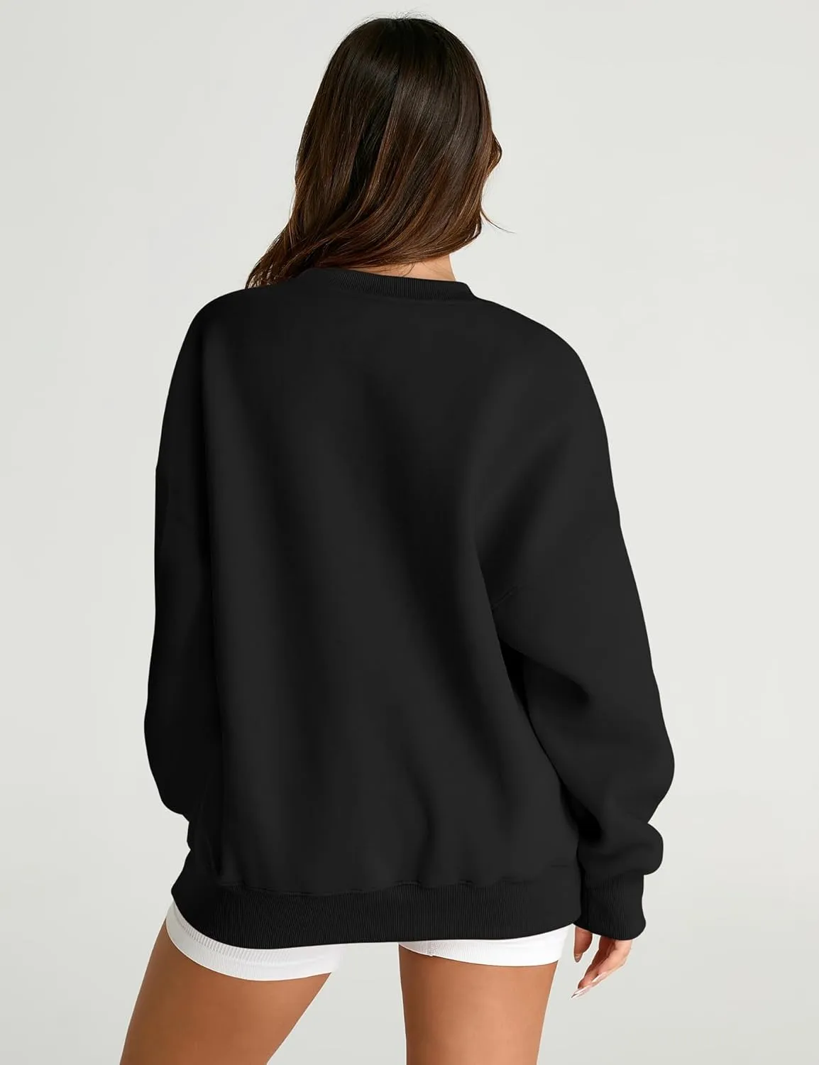 AKEWEI Women Oversized Sweatshirt Fall Outfits 2024 Teen Girl Clothes Graphic Crew Neck Preppy Fleece Pullover Tops