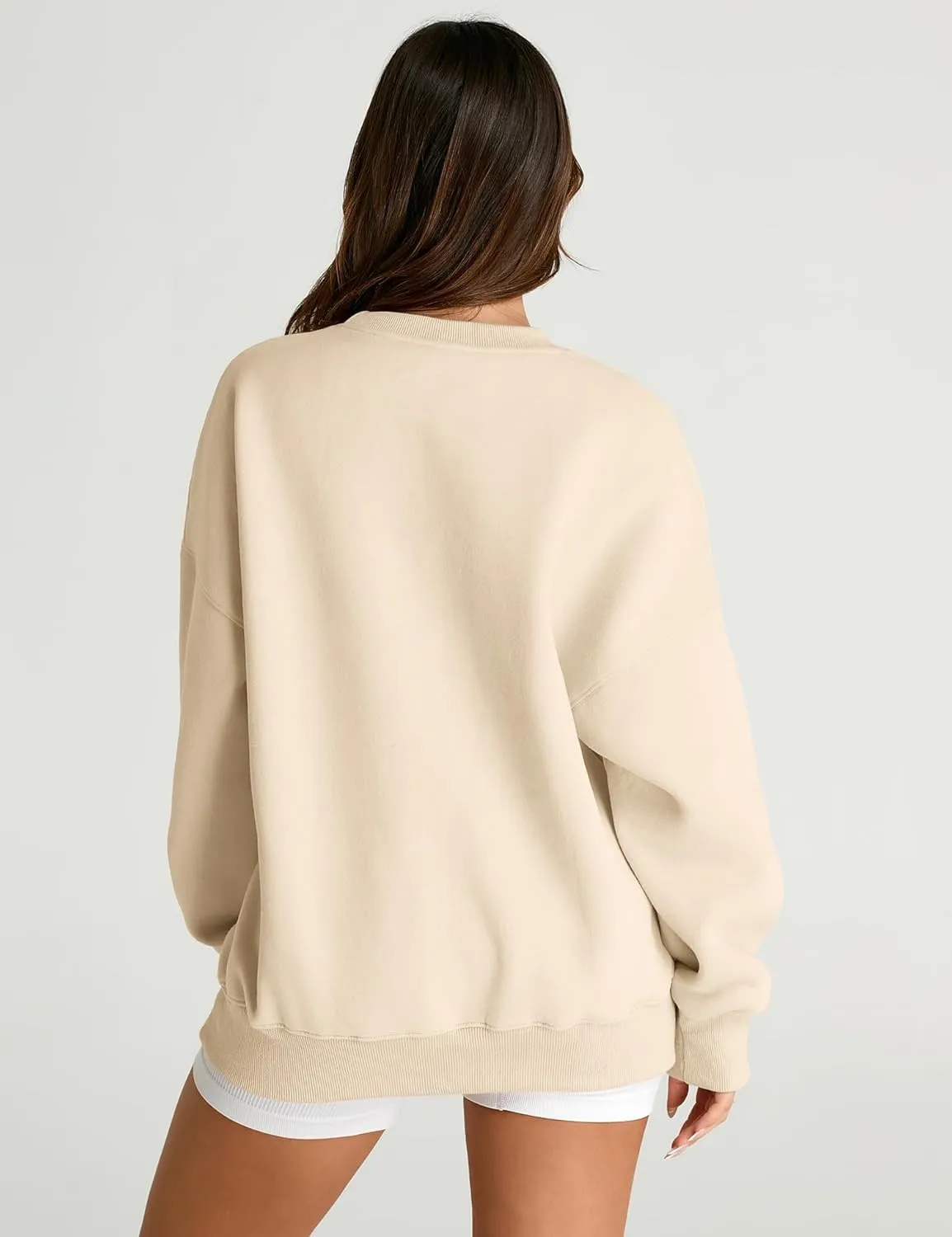 AKEWEI Women Oversized Sweatshirt Fall Outfits 2024 Teen Girl Clothes Graphic Crew Neck Preppy Fleece Pullover Tops