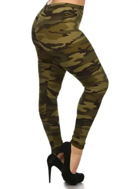 Army Print Soft Leggings