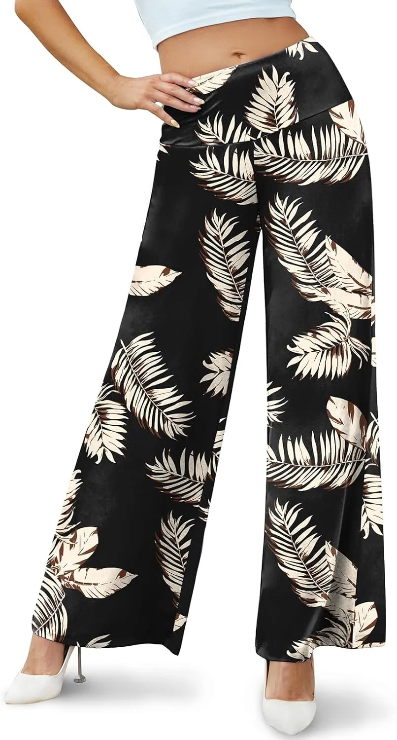 Arolina Women's Stretchy Wide Leg Palazzo Lounge Pants Casual Comfy High Waist Palazzo Pants