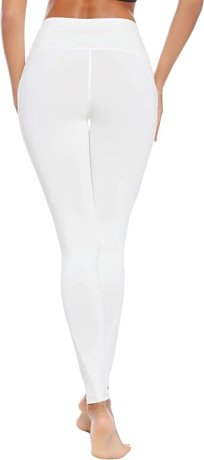 Auu High Waisted Leggings with Pockets Workout Leggings for Women Stretch Yoga Pants Buttery Soft