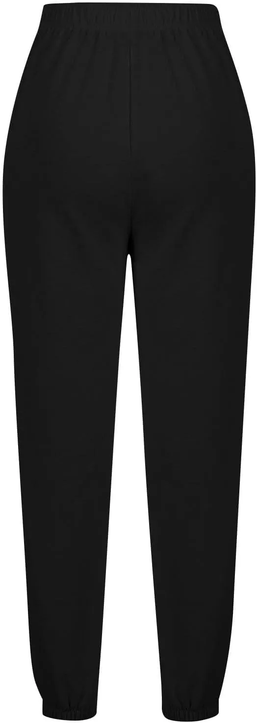 Baggy Sweatpants for Women Lightweight Elastic High Waisted Sweatpants Joggers with Pockets Comfy Lounge Pants Trousers