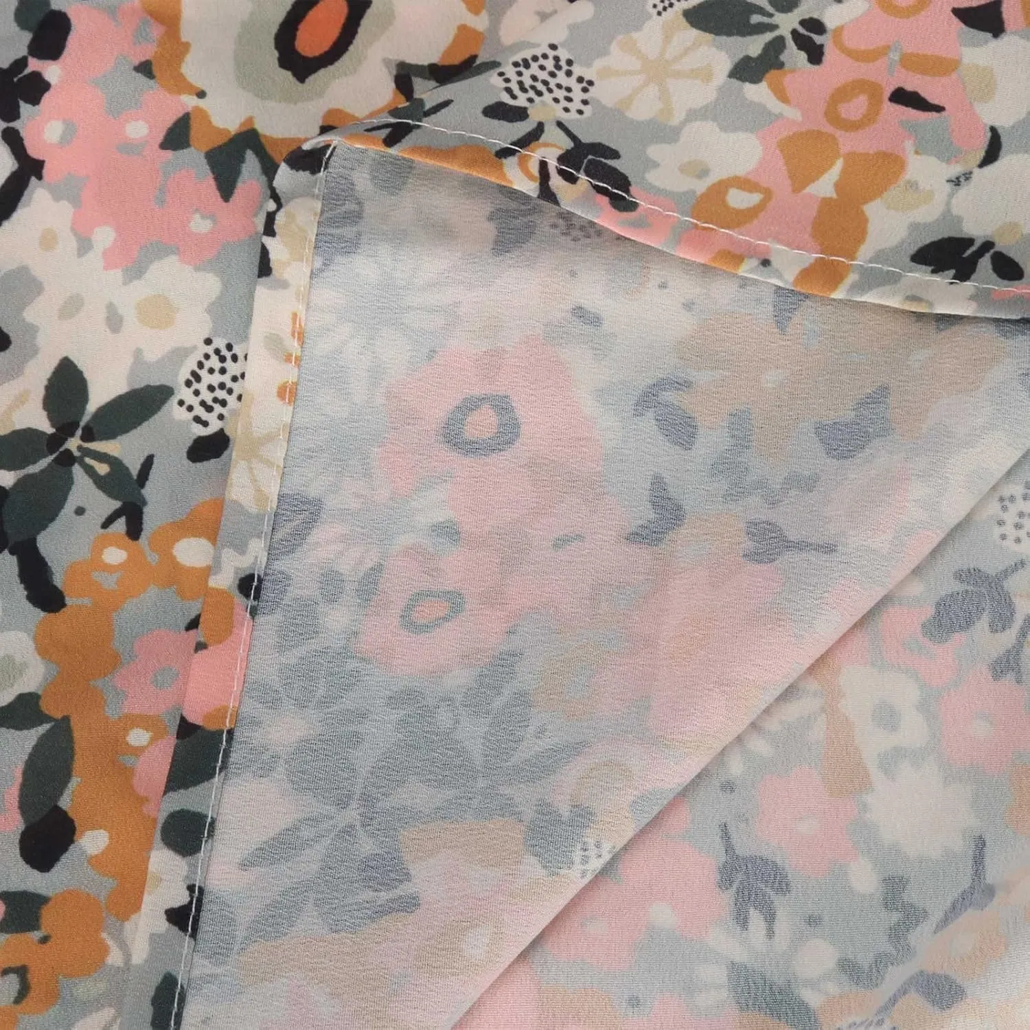 Beach Vacation Clothes for Women Elegant Floral Print Wrap Maxi Dress Feminine Mid-Length Sleeves Maxi Sun Dress