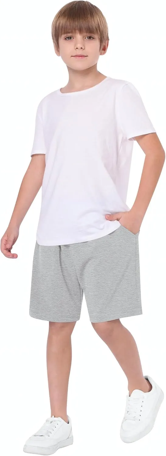 Boys Summer Solid Color Short Sleeve Polo Shirt And Shorts Sets for Kids6-15 Years