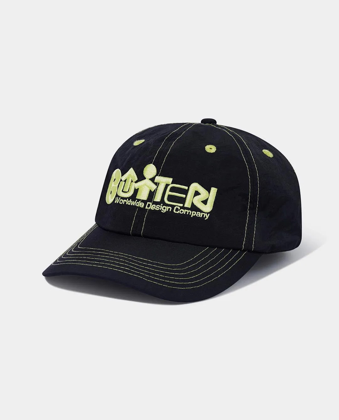 Butter Goods - Design 6 Panel Hat - Black