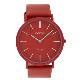 Chili pepper  watch with chili pepper leather strap