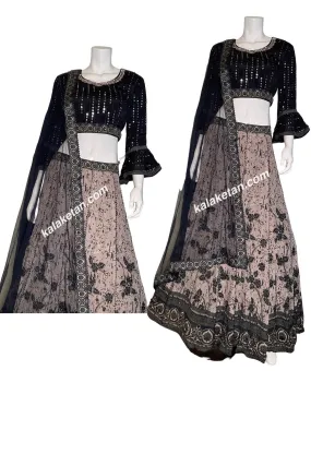 Crape lehenga