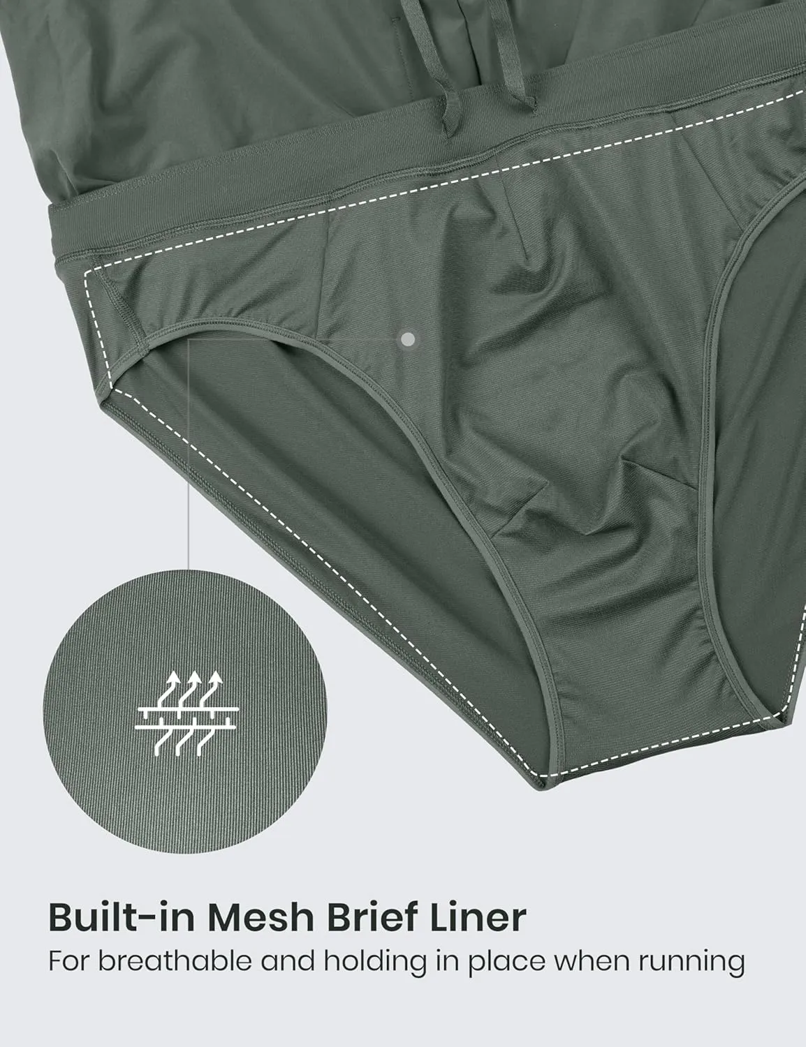 CRZ YOGA Mens Side Split Running Shorts 4'' - Quick Dry for Athletic Gym Workout with Zip Pocket and Brief Liner