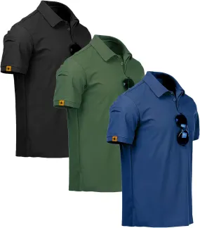 disi Mens Polo Shirts Quick-Dry Cool Short Sleeve Sports Casual Tennis Golf Shirt for Men