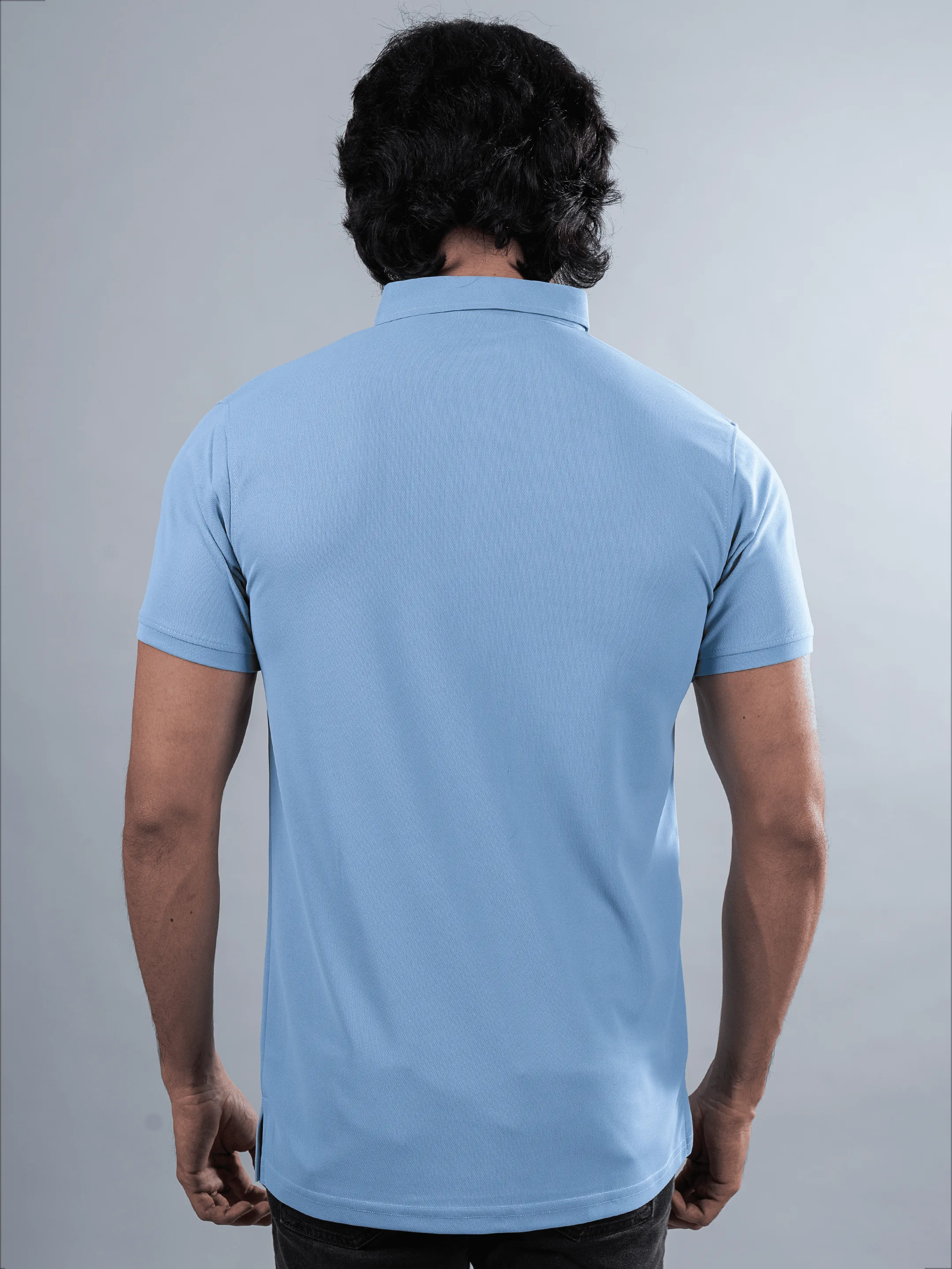 Elite Sky Matty Polo T-shirts | FabDone
