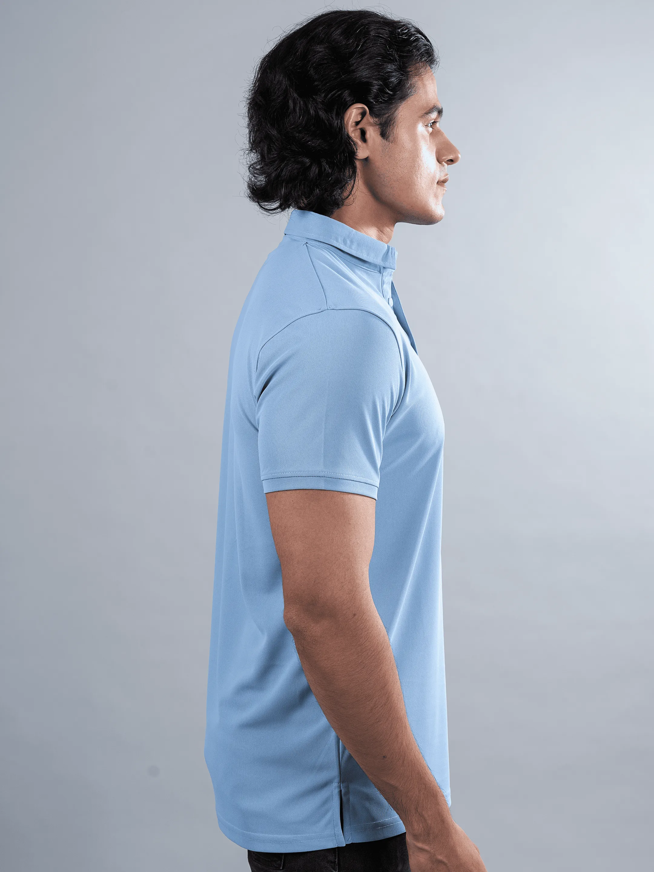 Elite Sky Matty Polo T-shirts | FabDone