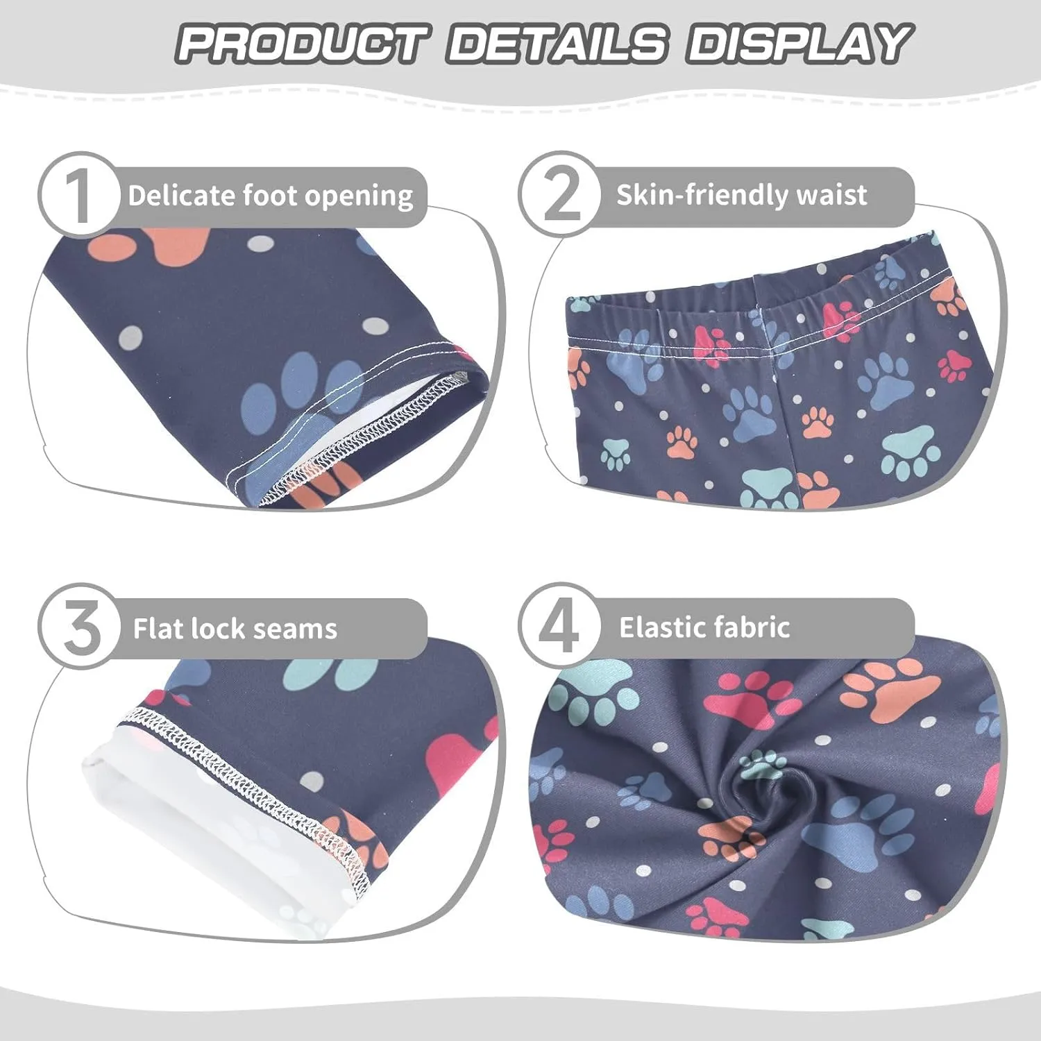 Emelivor Girls Leggings Ankle Length Leggings for Girls Soft Stretch Yoga Pants Athletic Leggings for Kids 4-10 Years