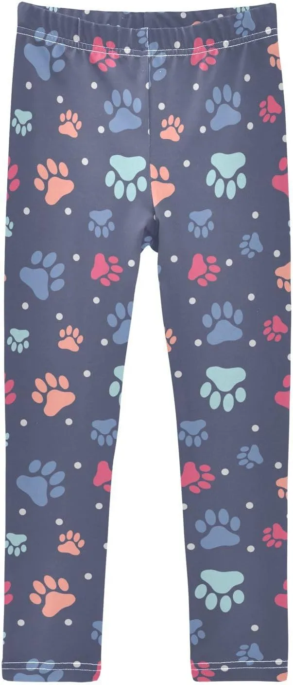 Emelivor Girls Leggings Ankle Length Leggings for Girls Soft Stretch Yoga Pants Athletic Leggings for Kids 4-10 Years