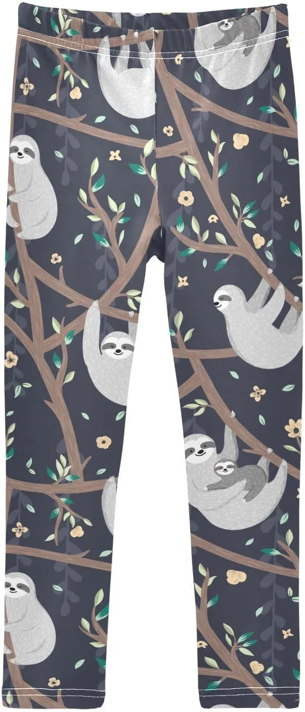 Emelivor Girls Leggings Ankle Length Leggings for Girls Soft Stretch Yoga Pants Athletic Leggings for Kids 4-10 Years