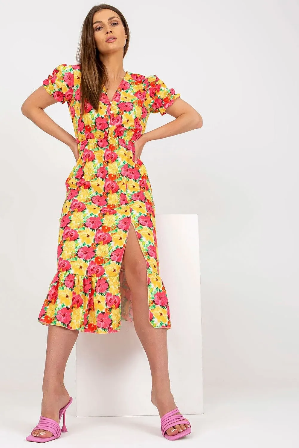 Floral Breeze Button-Up Dress