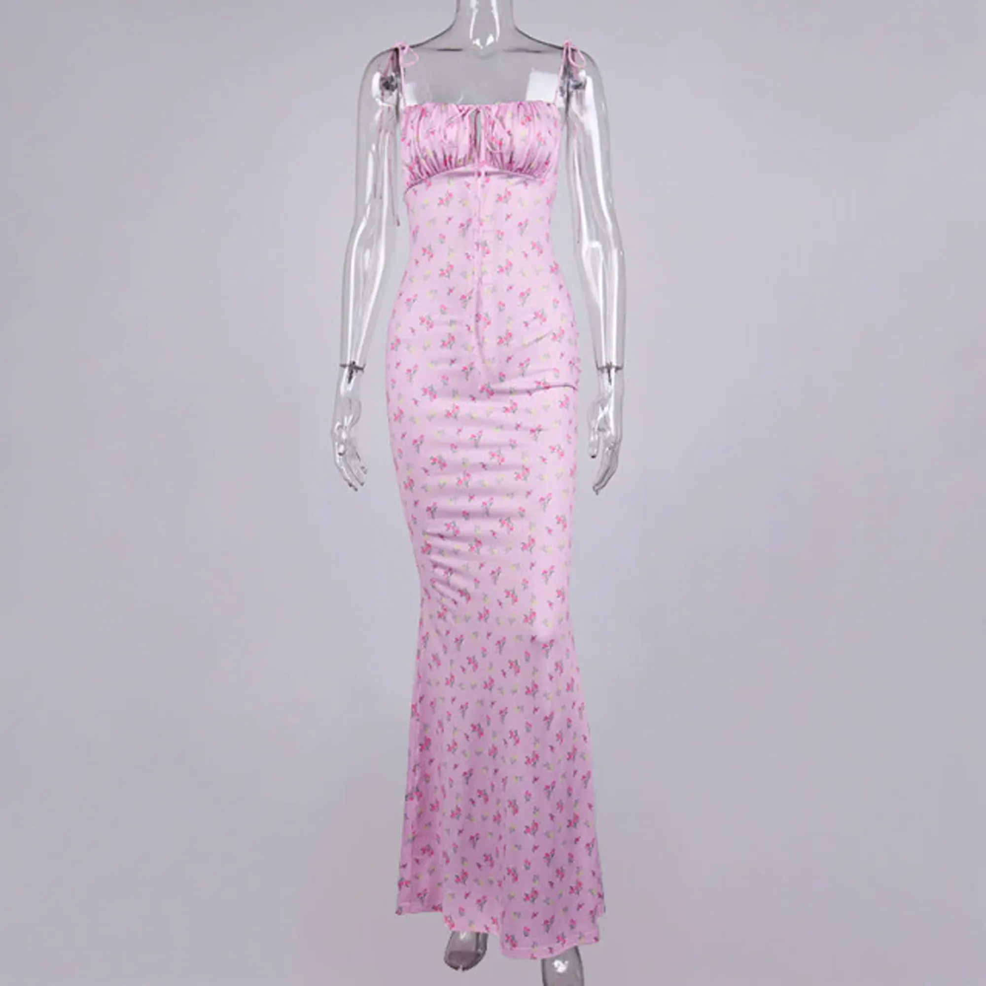 Floral Print Elegant Maxi Sundress