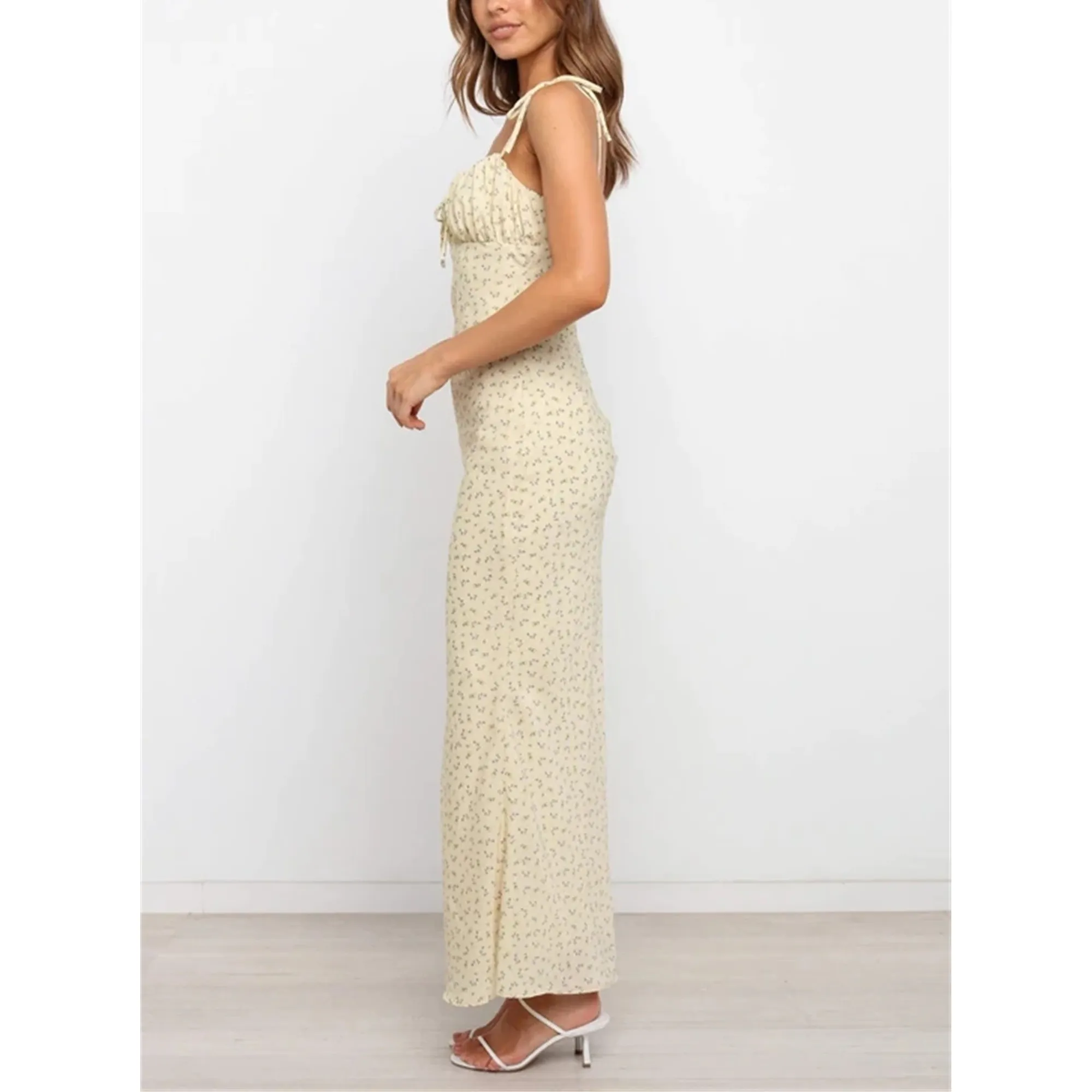 Floral Print Elegant Maxi Sundress