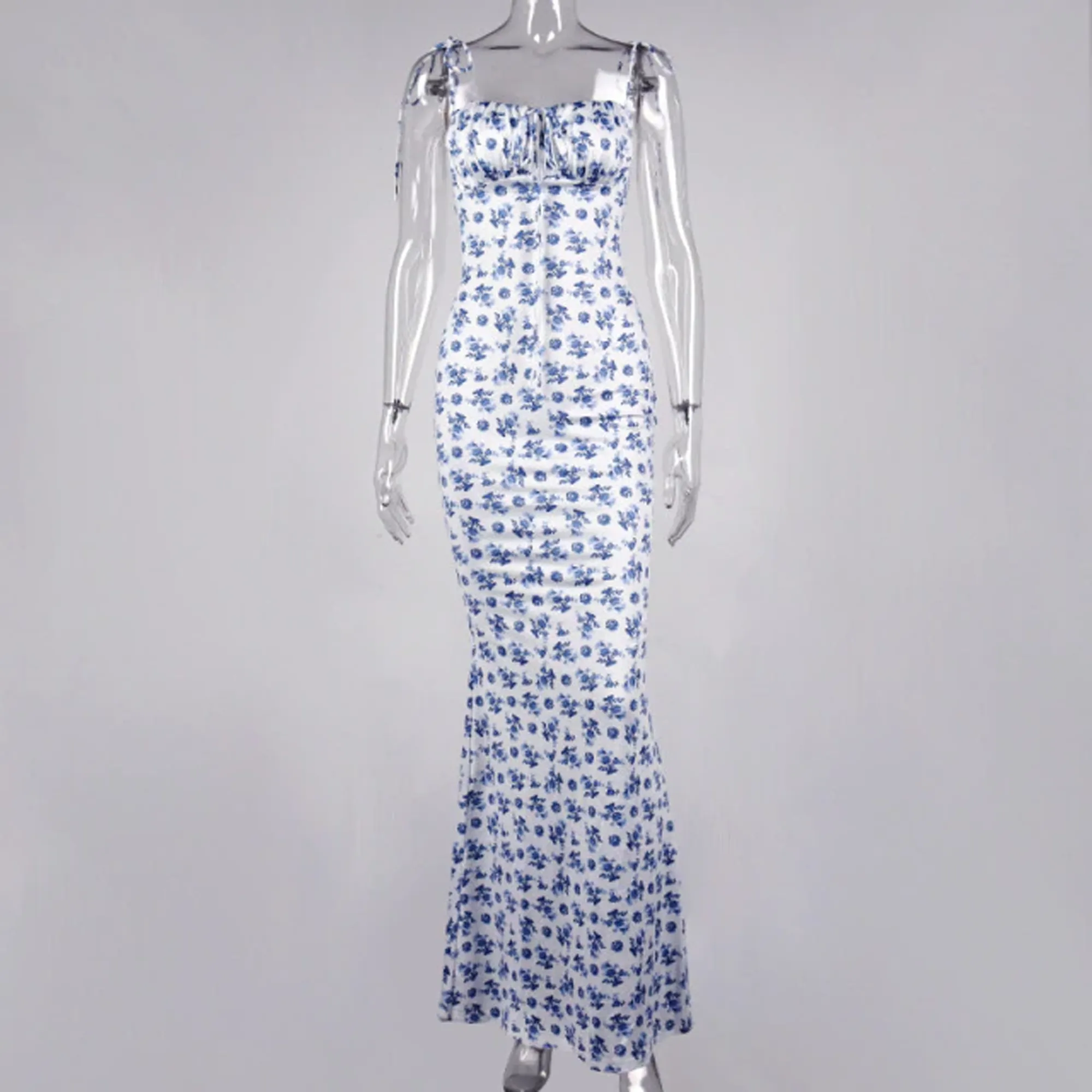 Floral Print Elegant Maxi Sundress