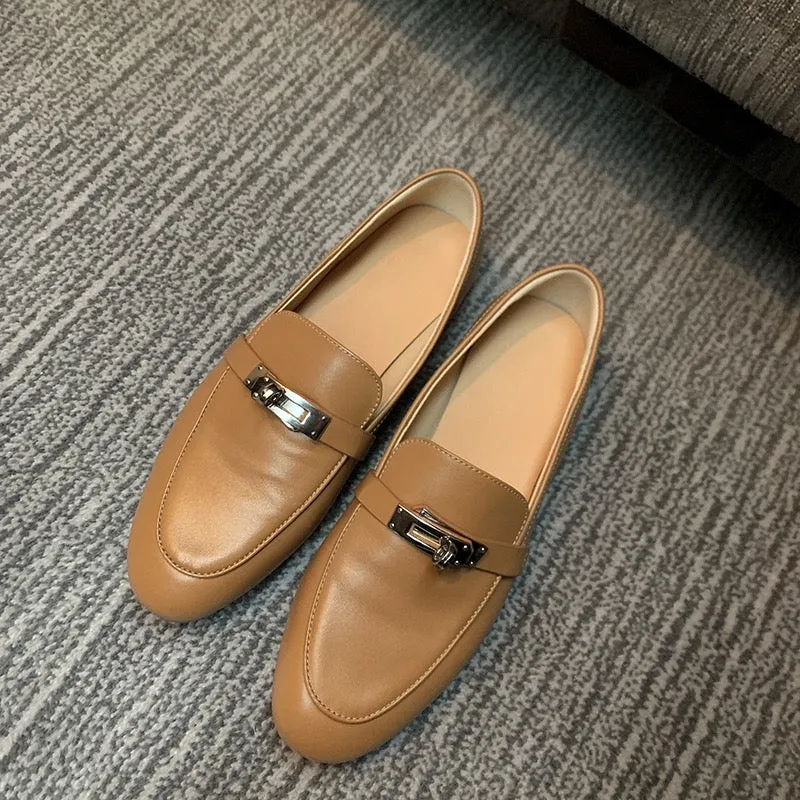 Genuine First Layer Cowhide City Walk Loafers