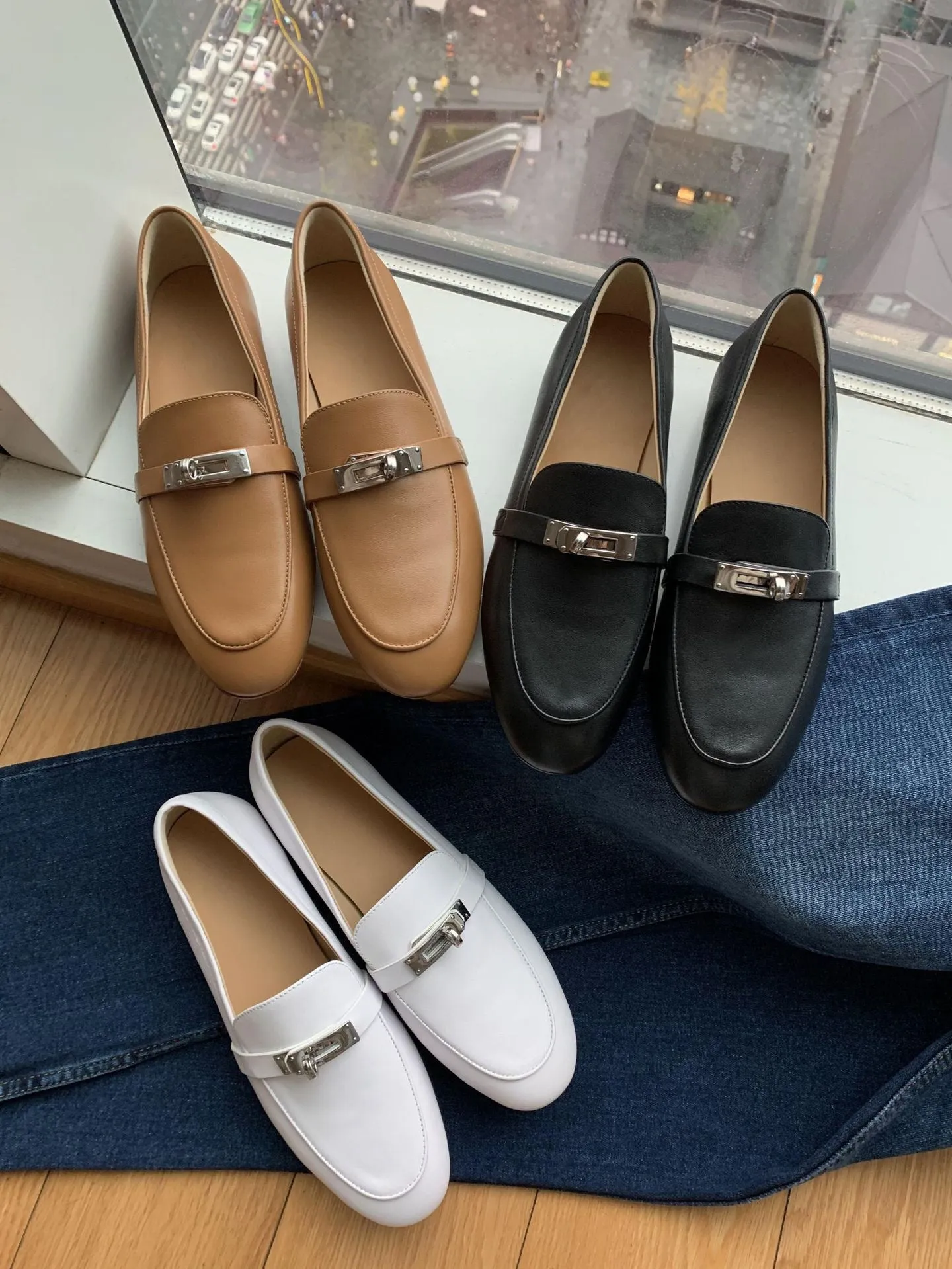 Genuine First Layer Cowhide City Walk Loafers