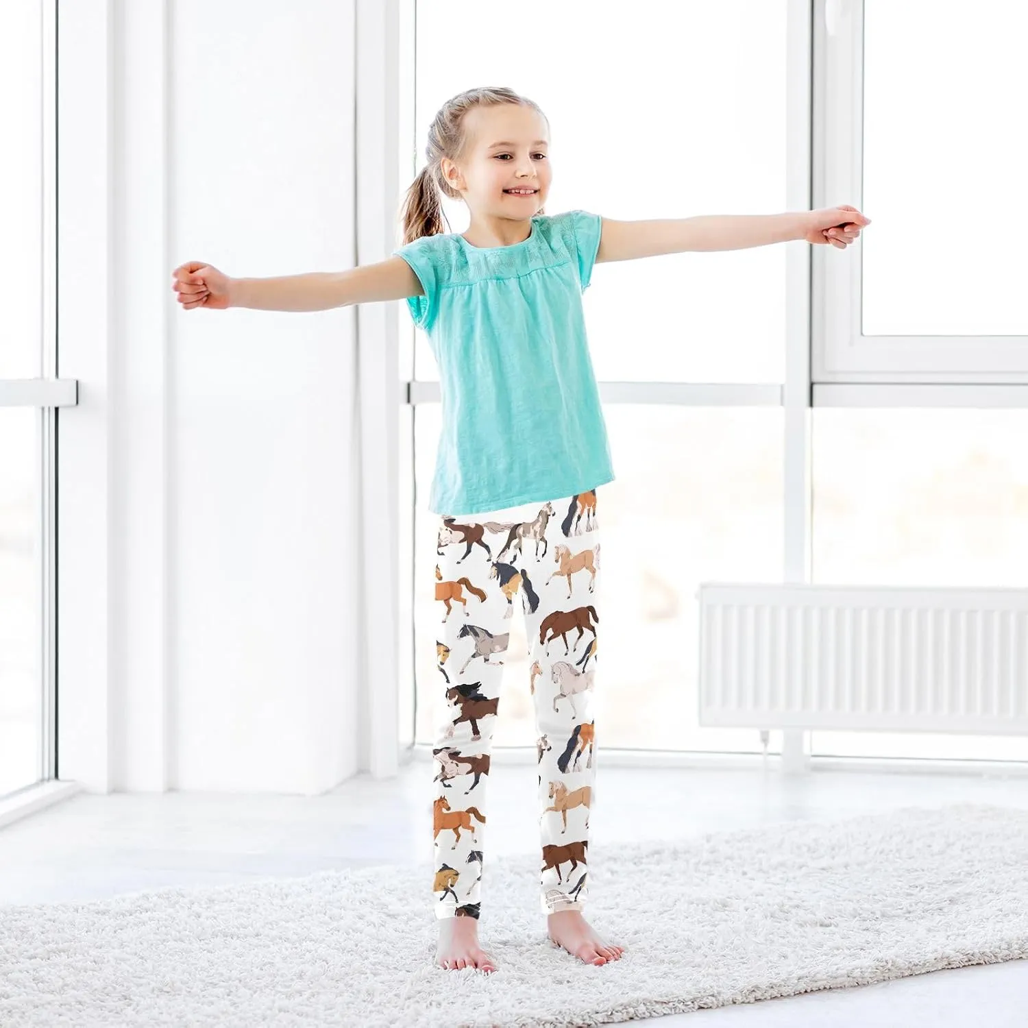 Girls Leggings Soft Toddler Leggings for Girls Kids Pants Size 4T-10T