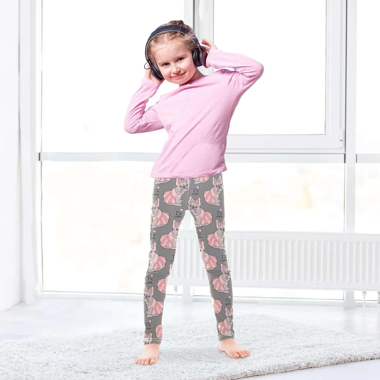 Girls Leggings Soft Toddler Leggings for Girls Kids Pants Size 4T-10T