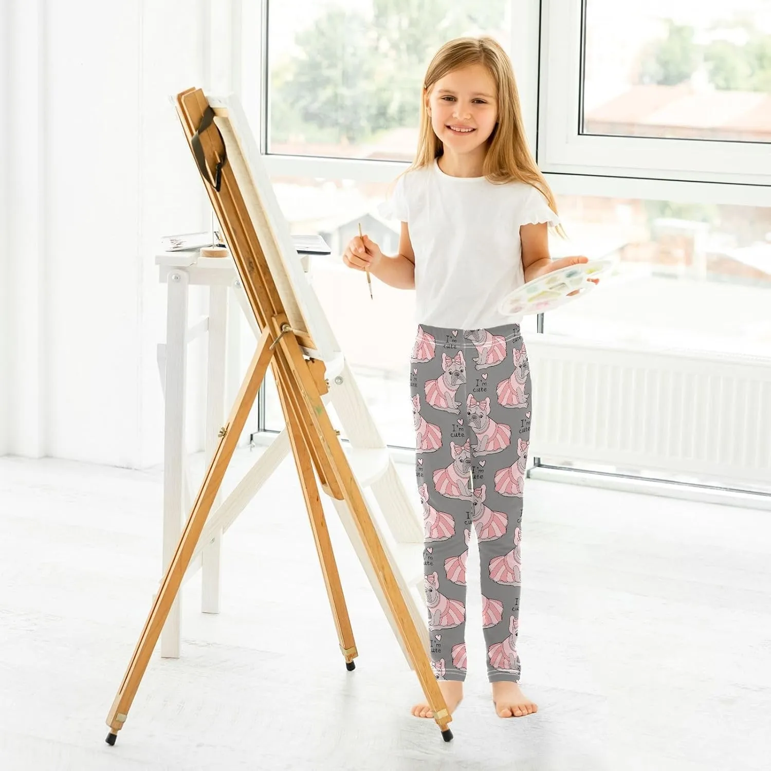 Girls Leggings Soft Toddler Leggings for Girls Kids Pants Size 4T-10T