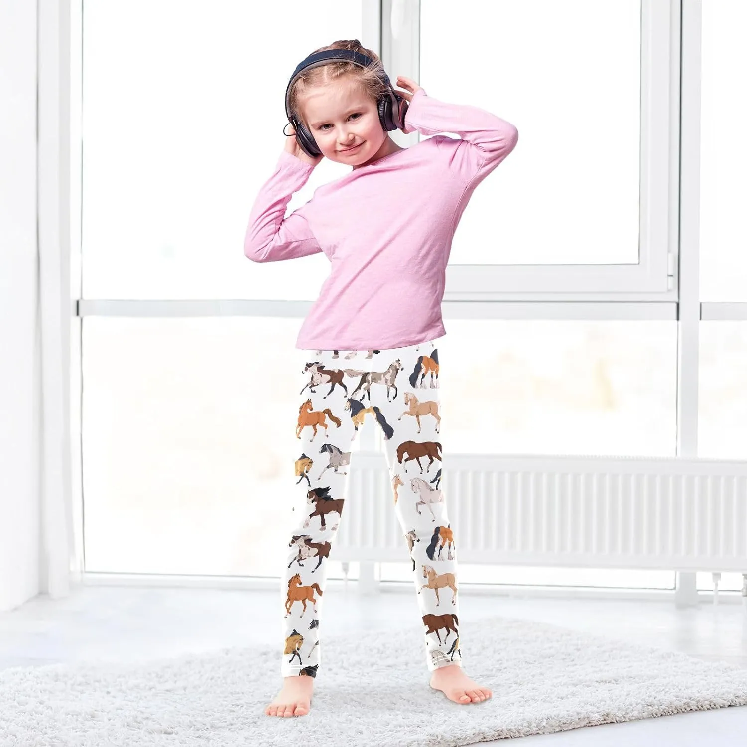 Girls Leggings Soft Toddler Leggings for Girls Kids Pants Size 4T-10T