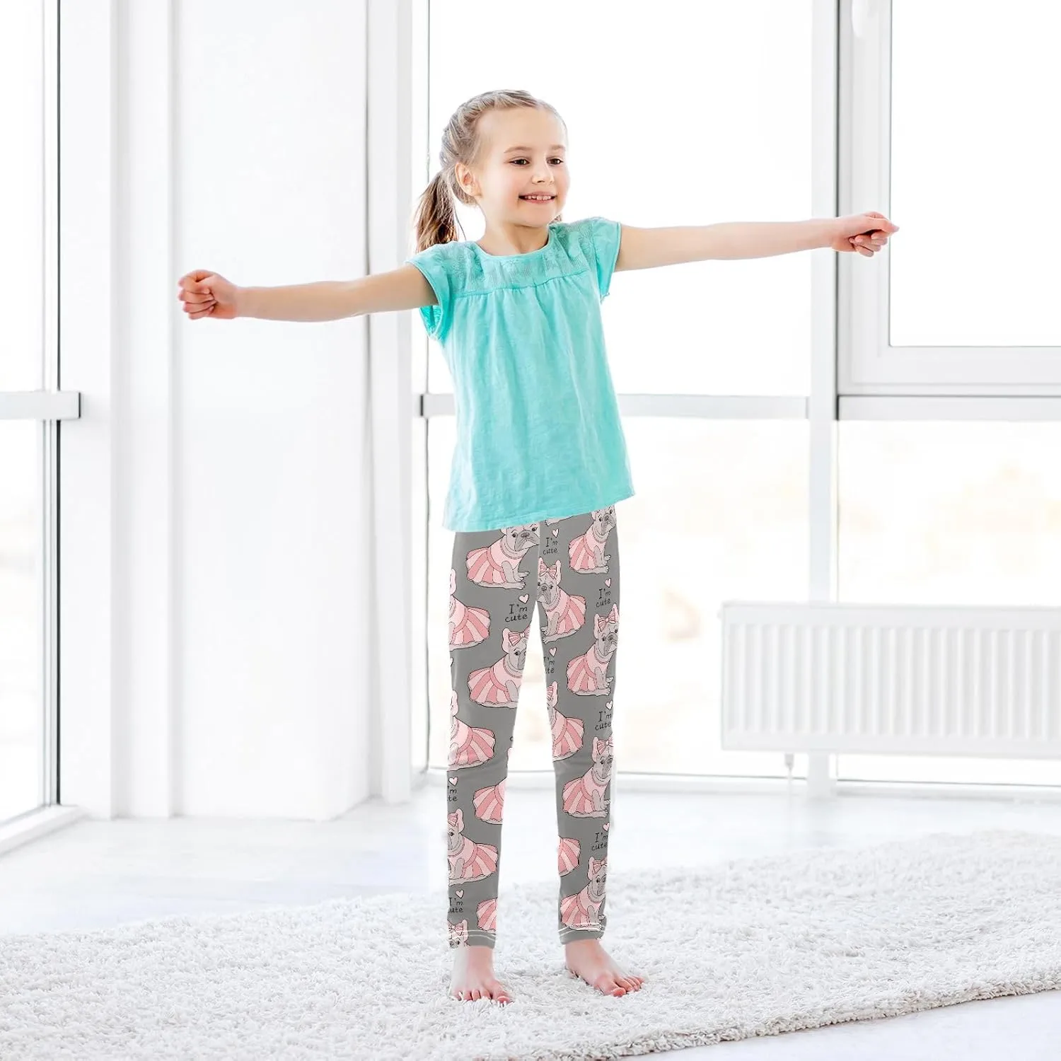 Girls Leggings Soft Toddler Leggings for Girls Kids Pants Size 4T-10T