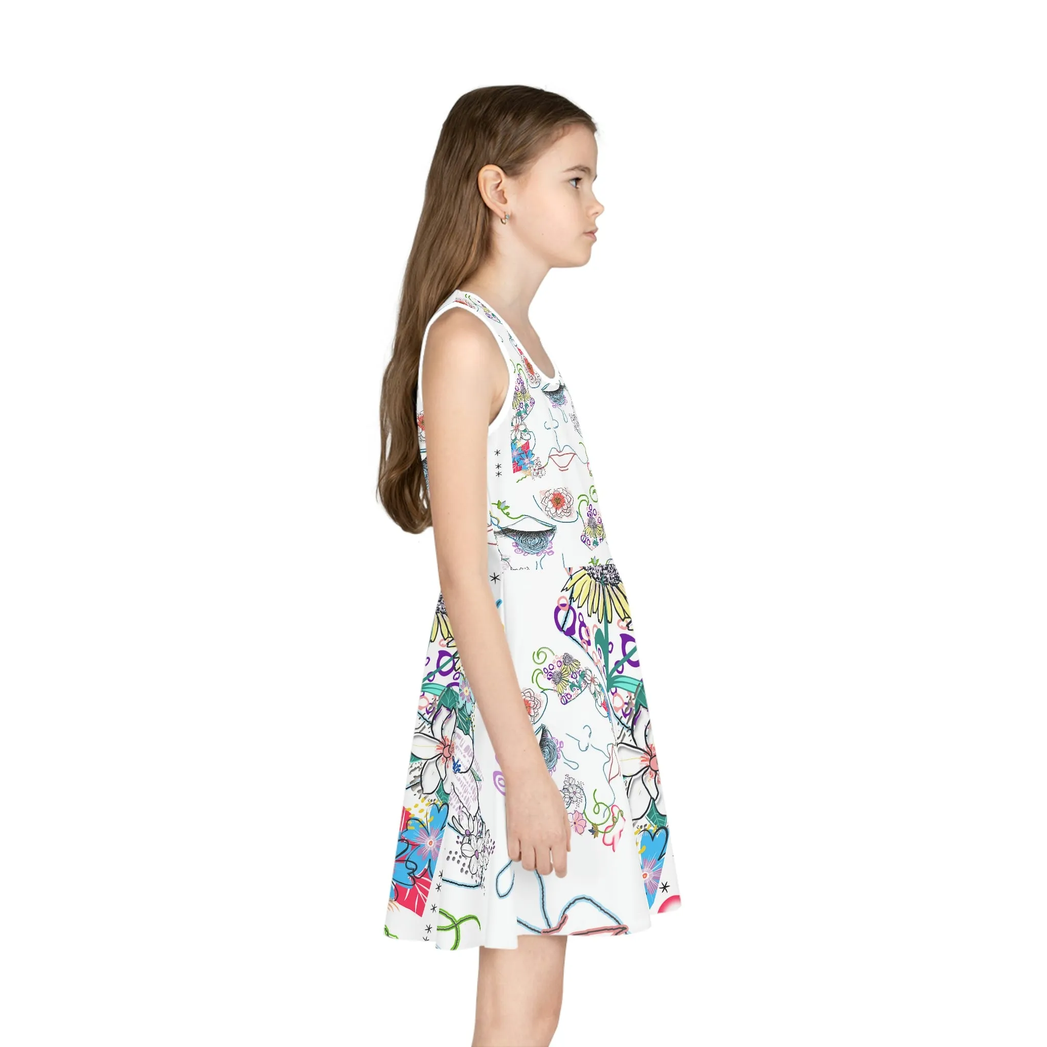 Girls' Sleeveless Sundress (AOP) FLORA