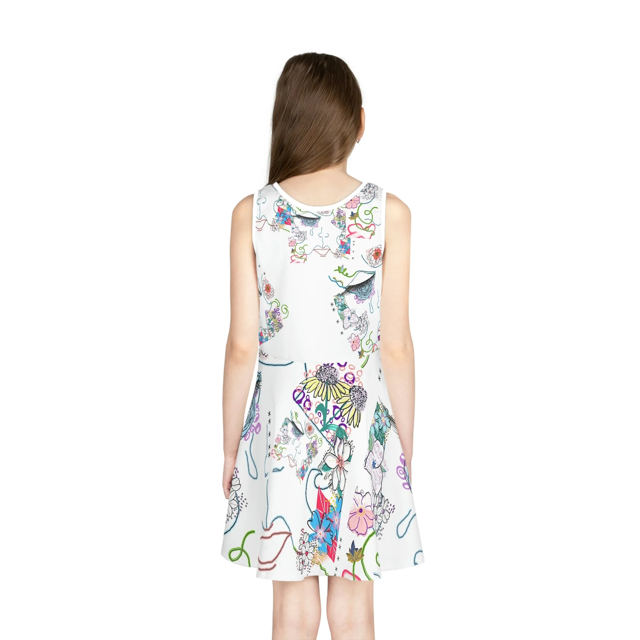 Girls' Sleeveless Sundress (AOP) FLORA