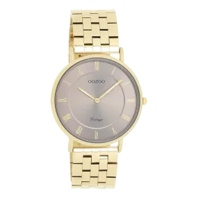 Gold coloured OOZOO watch with gold coloured stainless steel bracelet - C20370