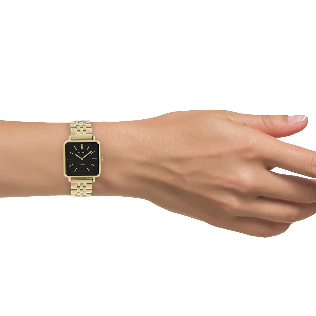 Gold coloured OOZOO watch with gold coloured stainless steel bracelet - C9957