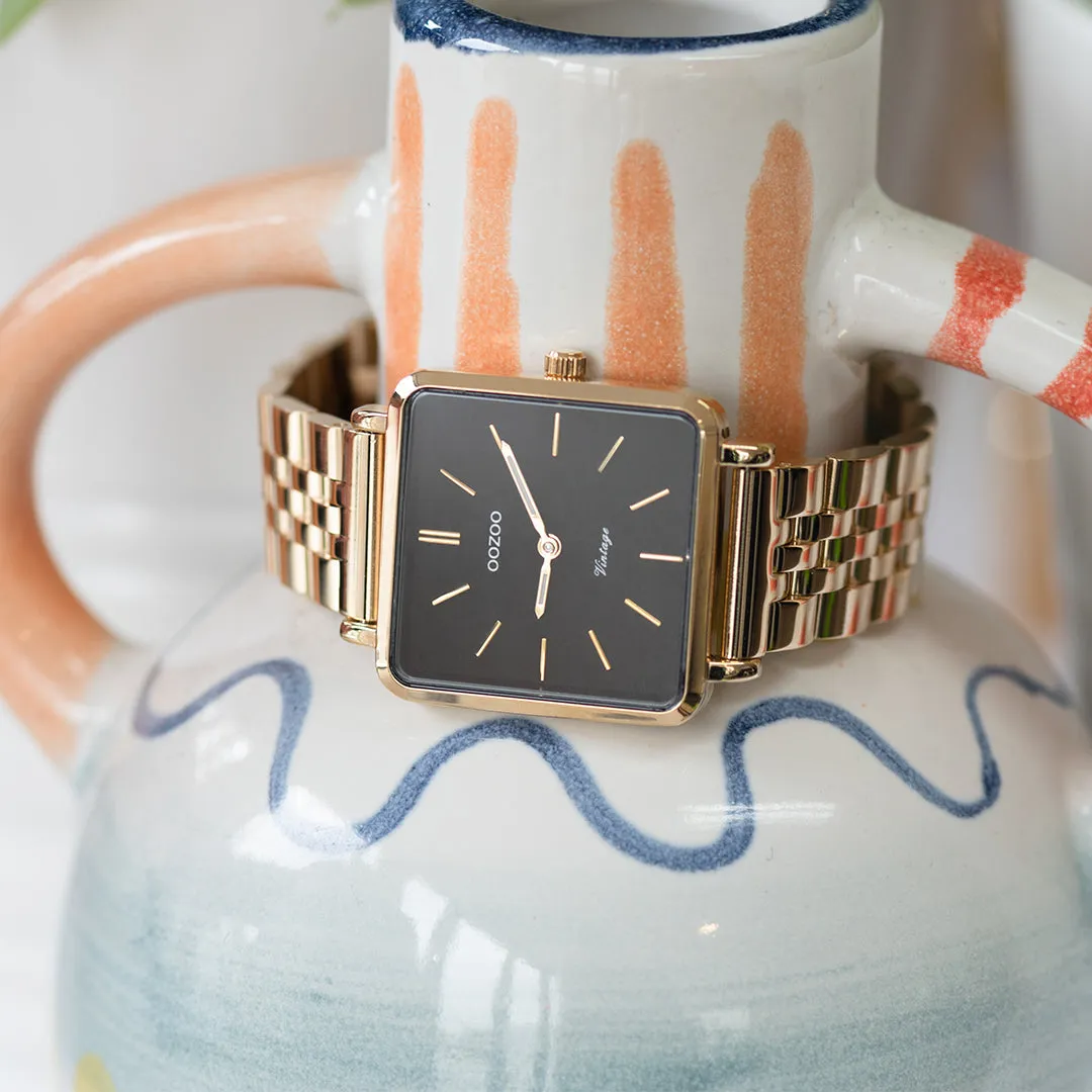 Gold coloured OOZOO watch with gold coloured stainless steel bracelet - C9957