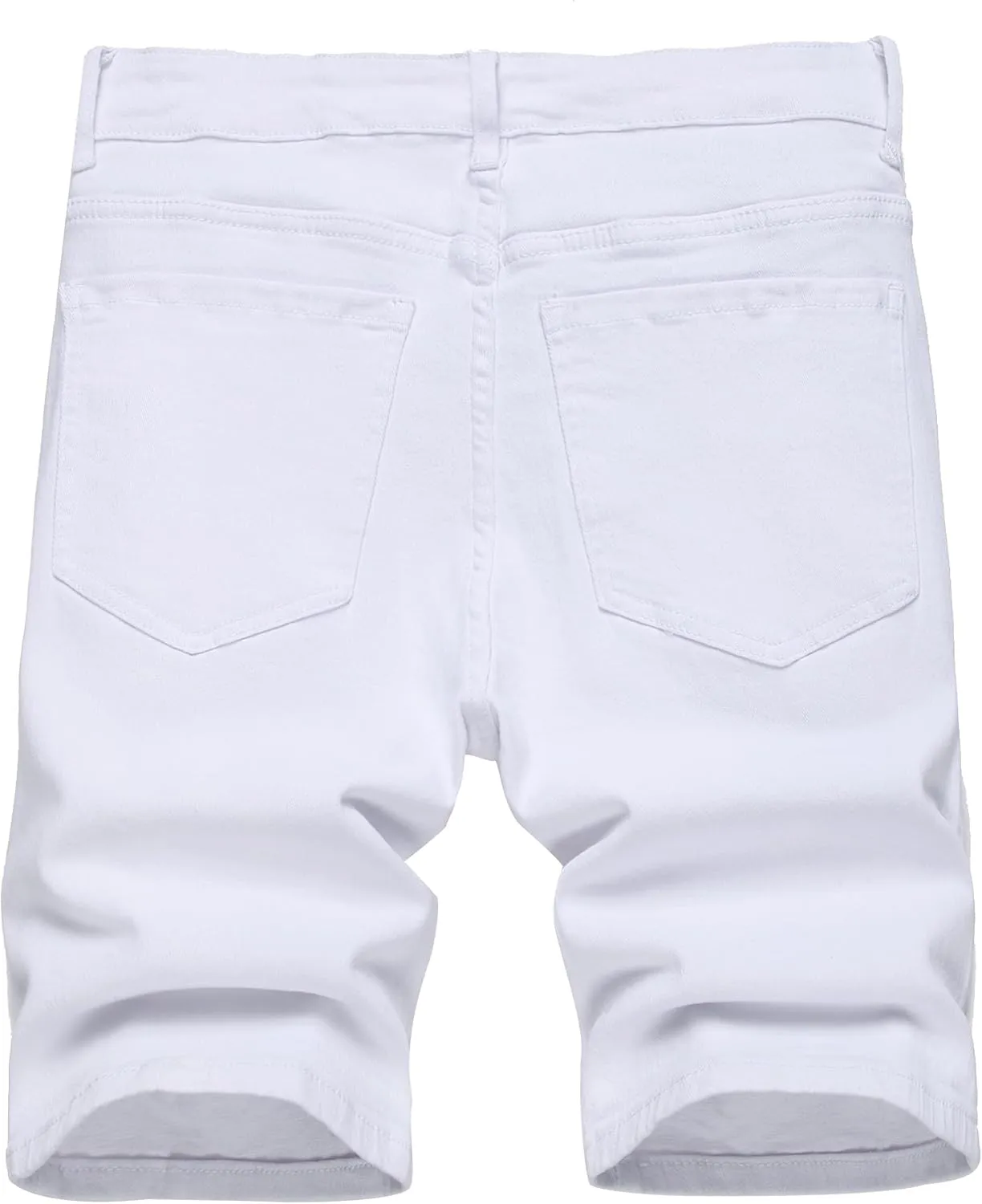 JUNBAOSS Men's Slim Fit Stretch Denim Shorts Ripped Skinny Jean Shorts for Men,Fashion Straight Comfort Flex Waist Short