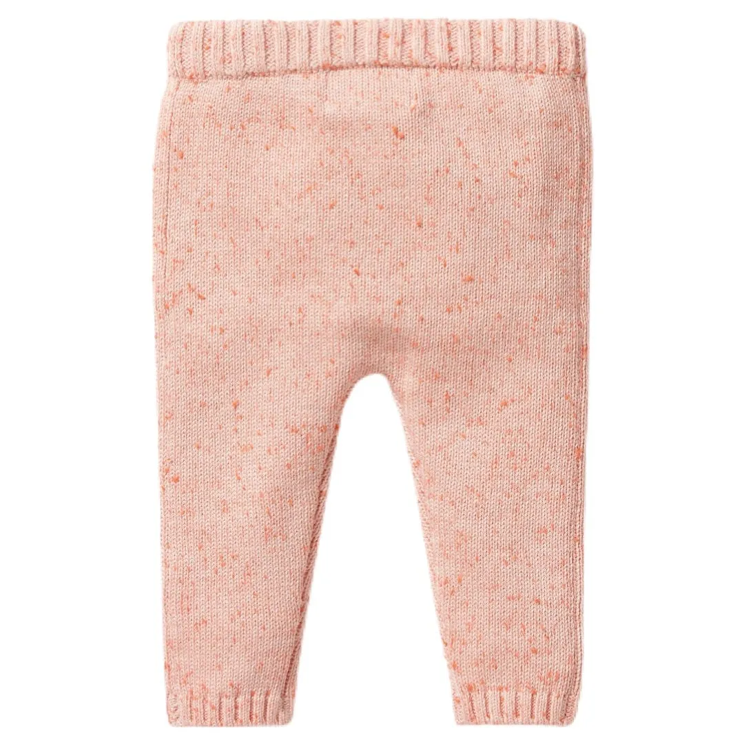 Knitted Legging - Silver Peony Fleck