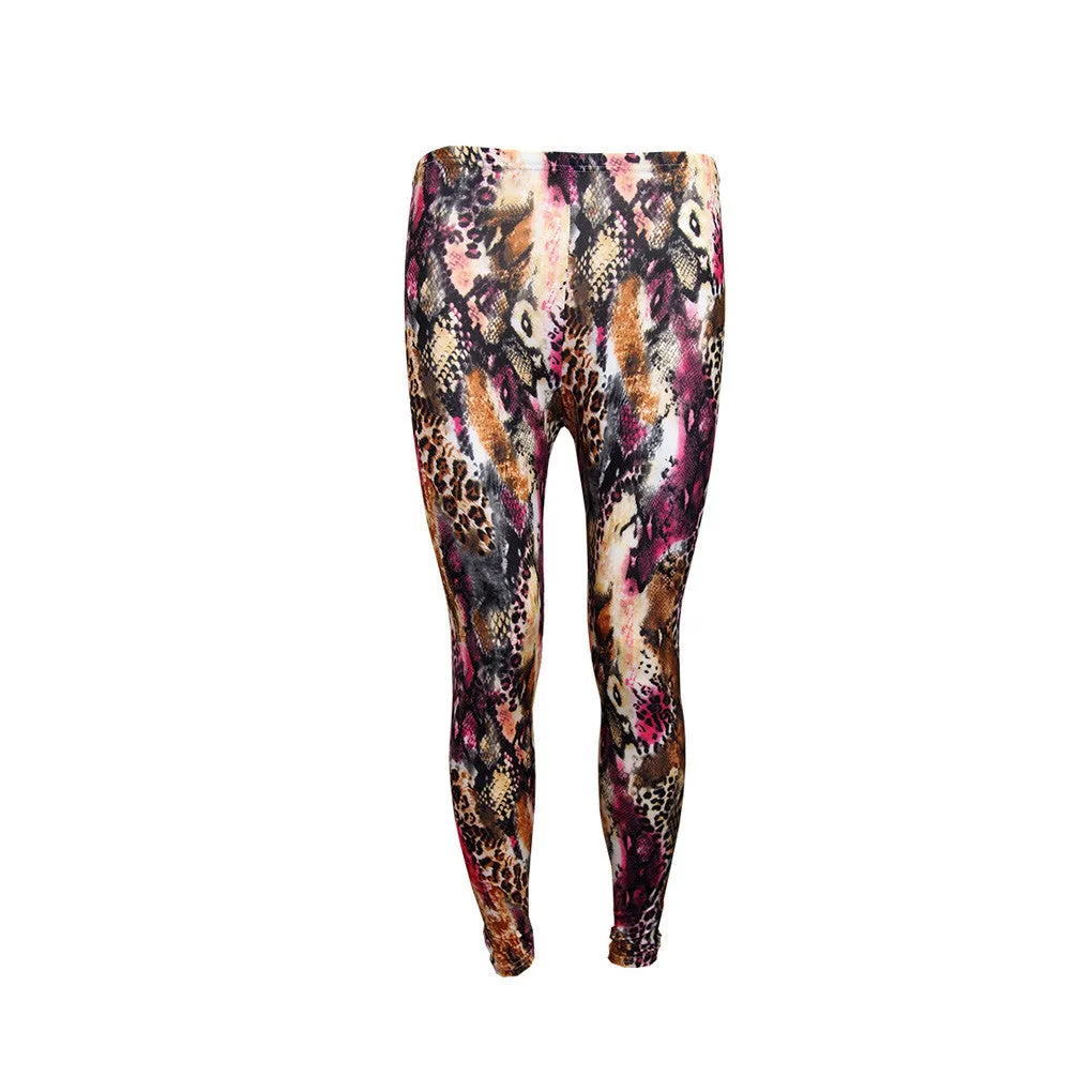 Ladies Strecth Floral Digital Sublimation Print Lyrca Full Length Leggings