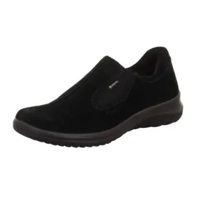 Legero 2-009568-0000 Softboot Black Waterproof Suede Slip On Loafers