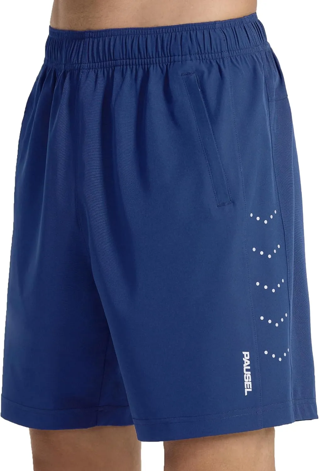 Men's Athletic Running Shorts Quick Dry Lightweight Tennis Gym Workout 7 inch Basketball Shorts for Men 3 Zipper Pockets