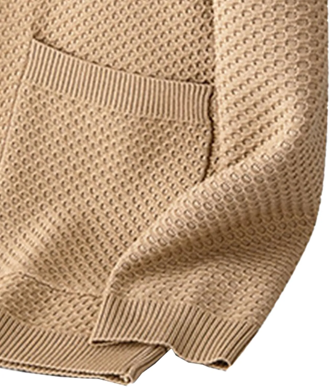 Men's V-Neck Stretchy Fleece Sweater Solid Color Casual Cardigan Coats Slim Soft Stylish Knitted Coats