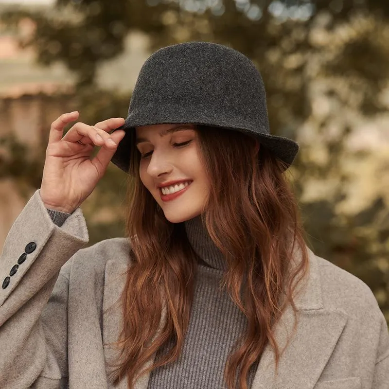 Minimalist Wool Cloche Hat