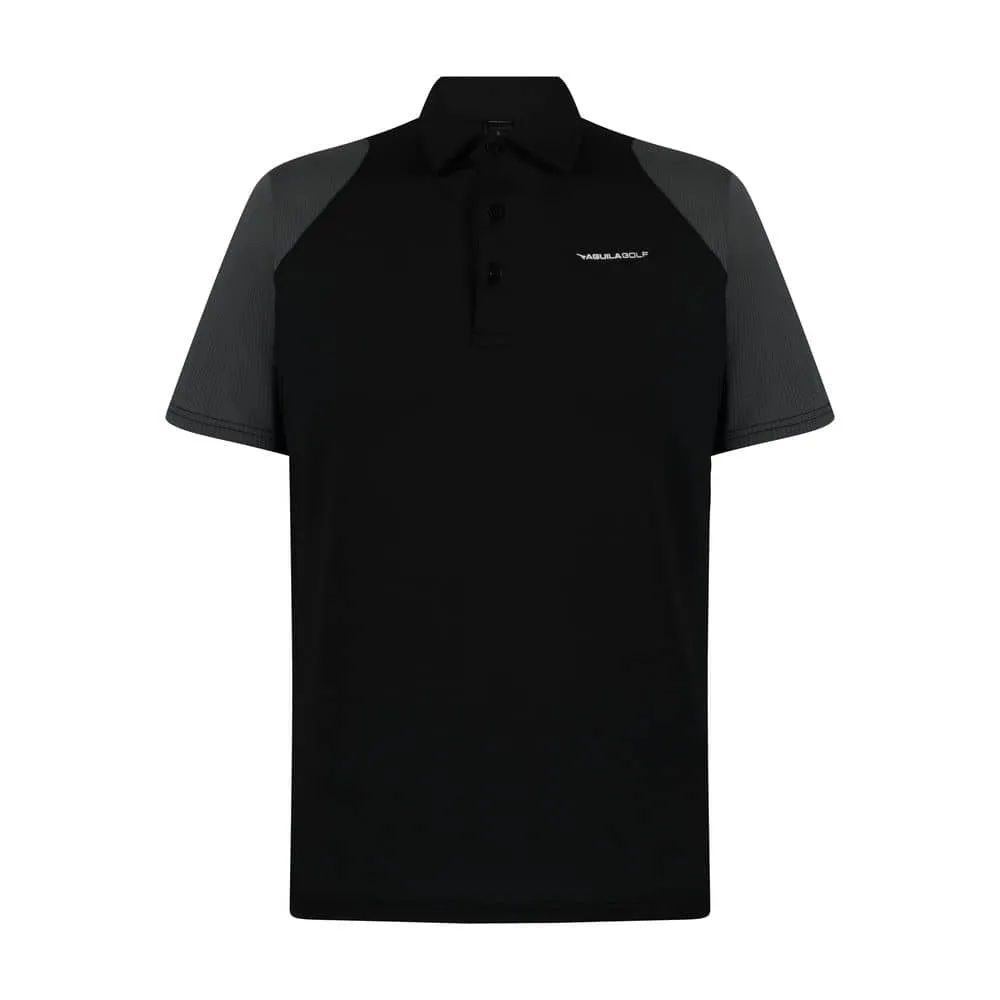 Moderno S-M Black Kid's Golf Polo