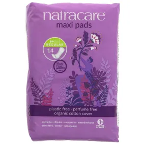 Natracare Organic Cotton Maxi Pads Regular - 14 Pads