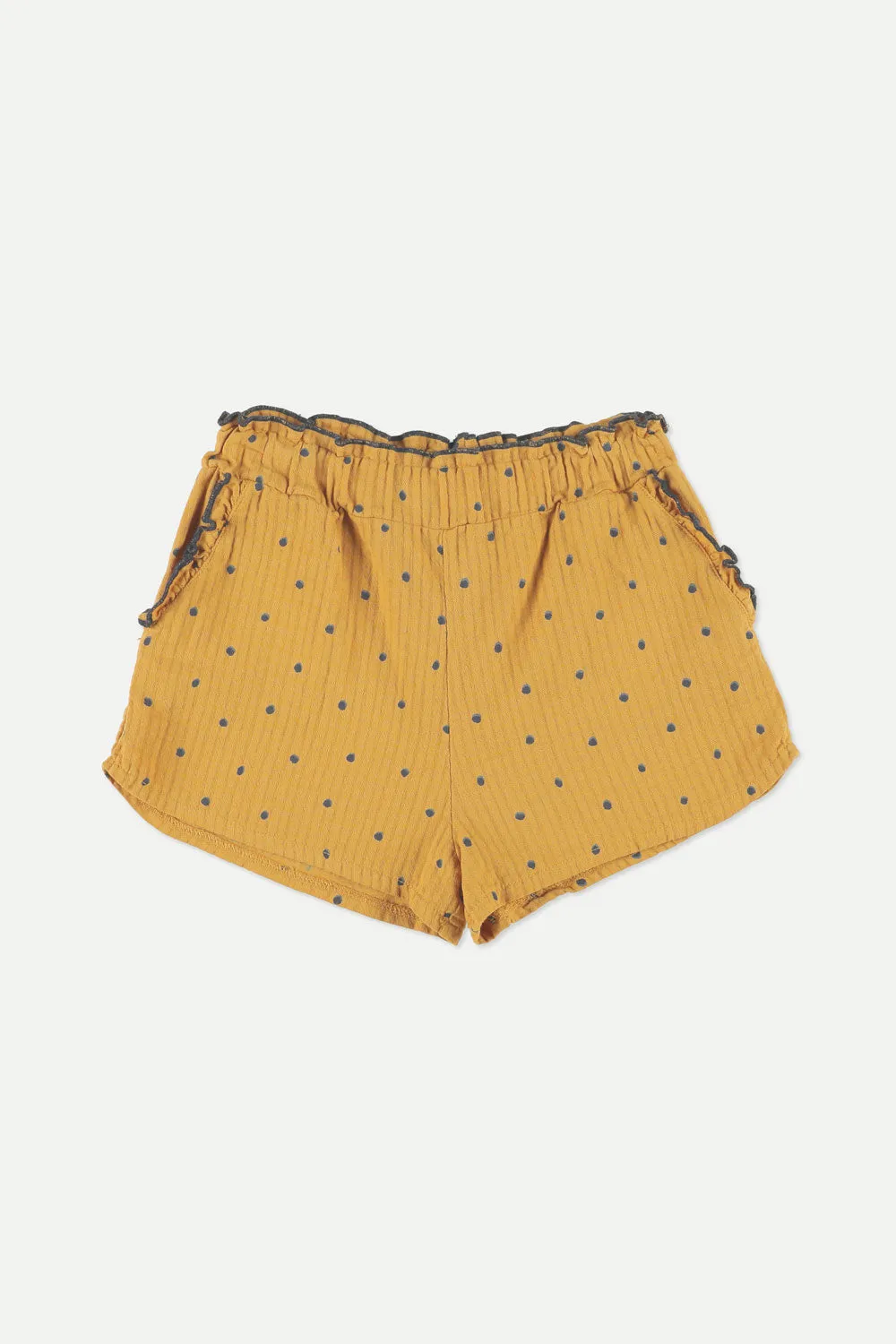 Polka-dot muslin shorts