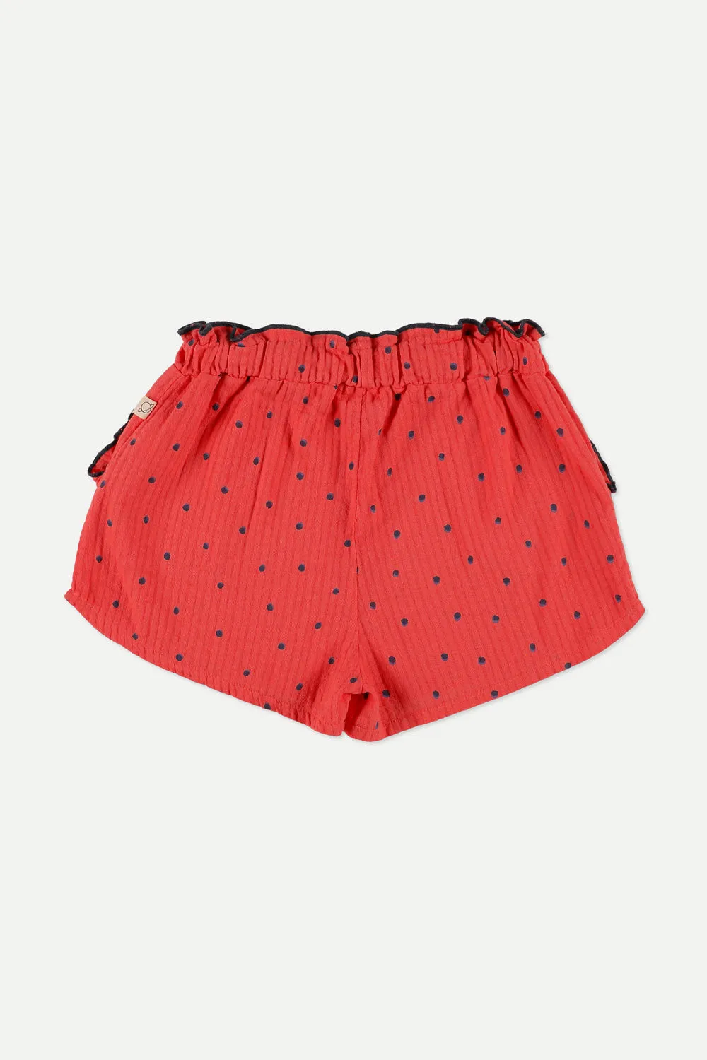Polka-dot muslin shorts